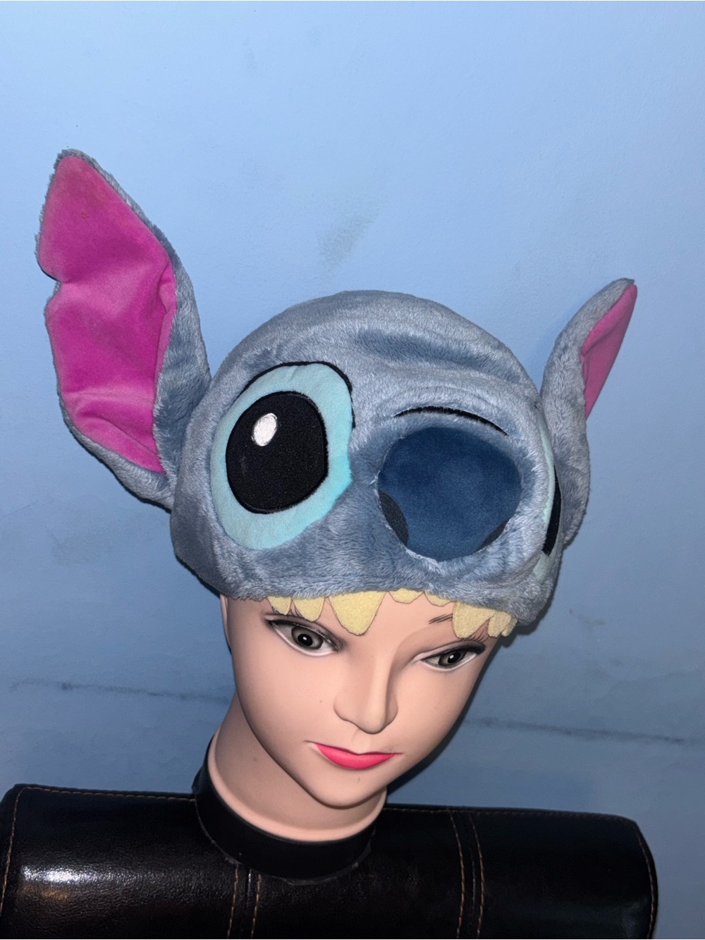 plush character Disney Stitch hat with ears & eyes, size adult 56-59cm